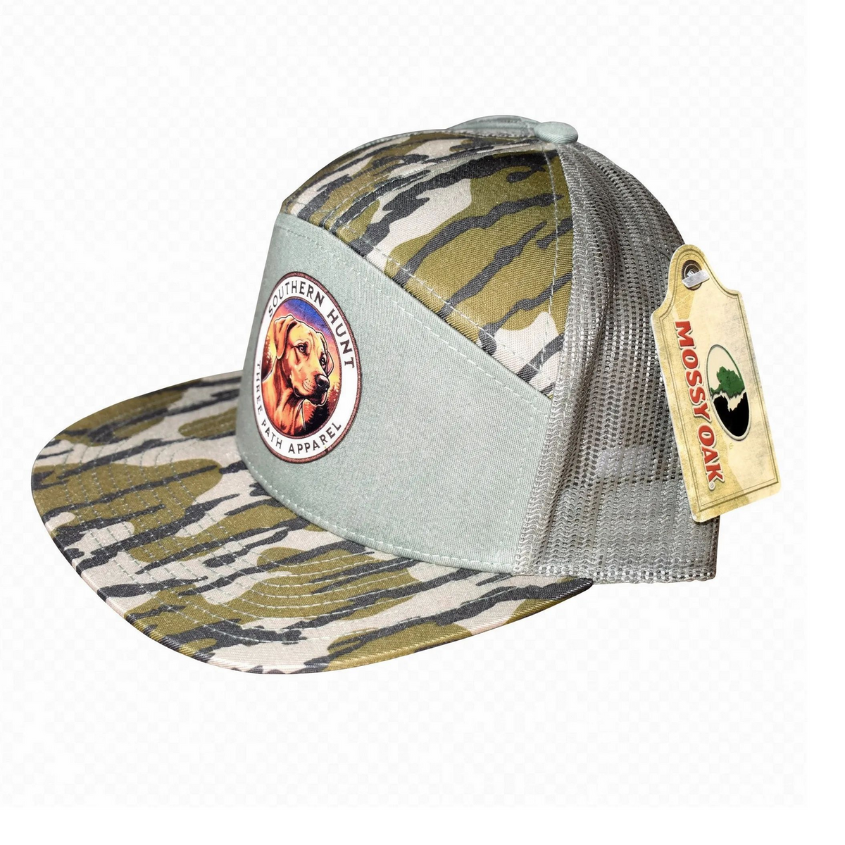 Richardson 168 XE Trucker Hat – MossyOak Bottomland/Loden/Loden| Let Em Stretch Their Legs