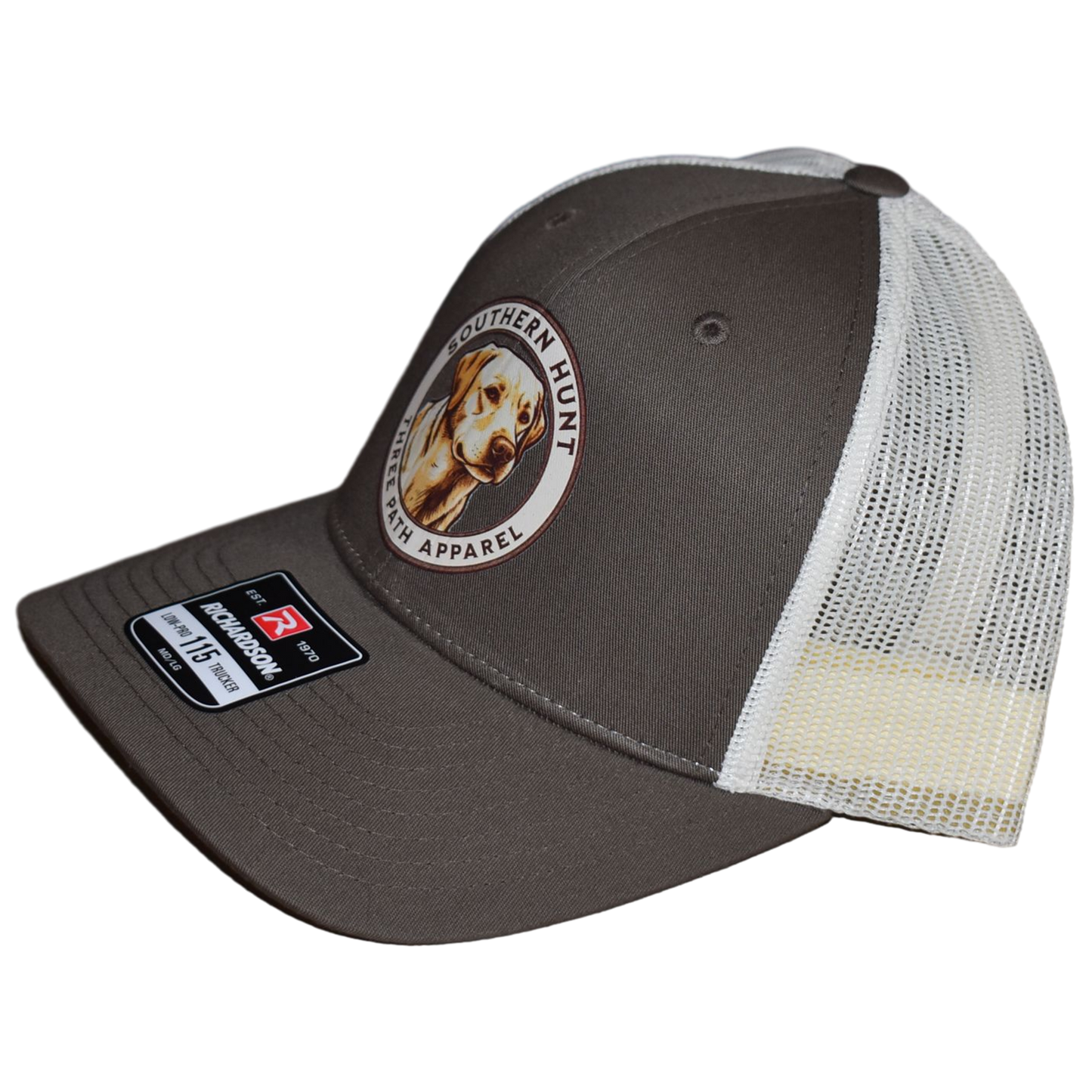 Richardson 115 Trucker Hat – Brown/Khaki | Mud, Morning, and Good Lord's Light