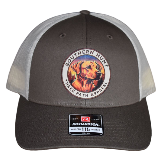 Richardson 115 Trucker Hat – Brown/Khaki | Let Em Stretch Their Legs