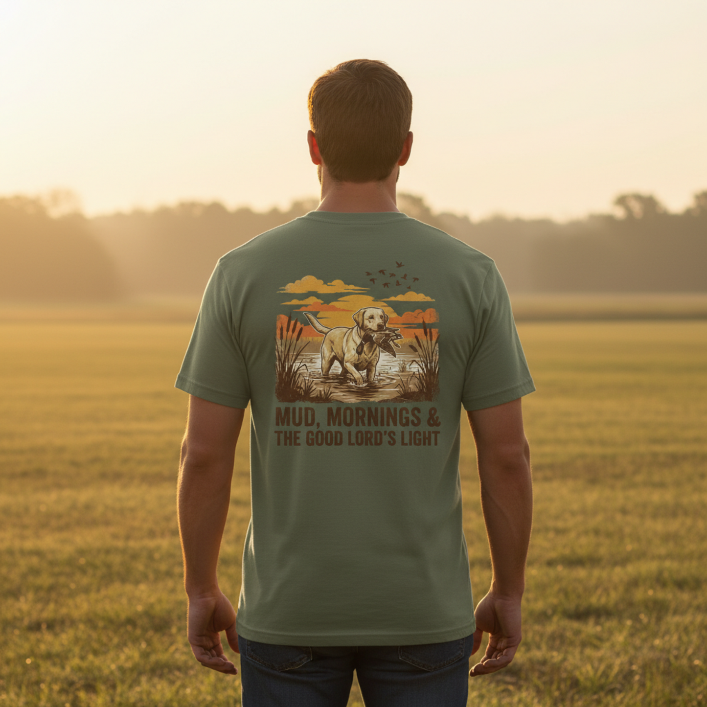 Southern Hunt – Mud, Mornings & The Good Lord’s Light Pocket Tee